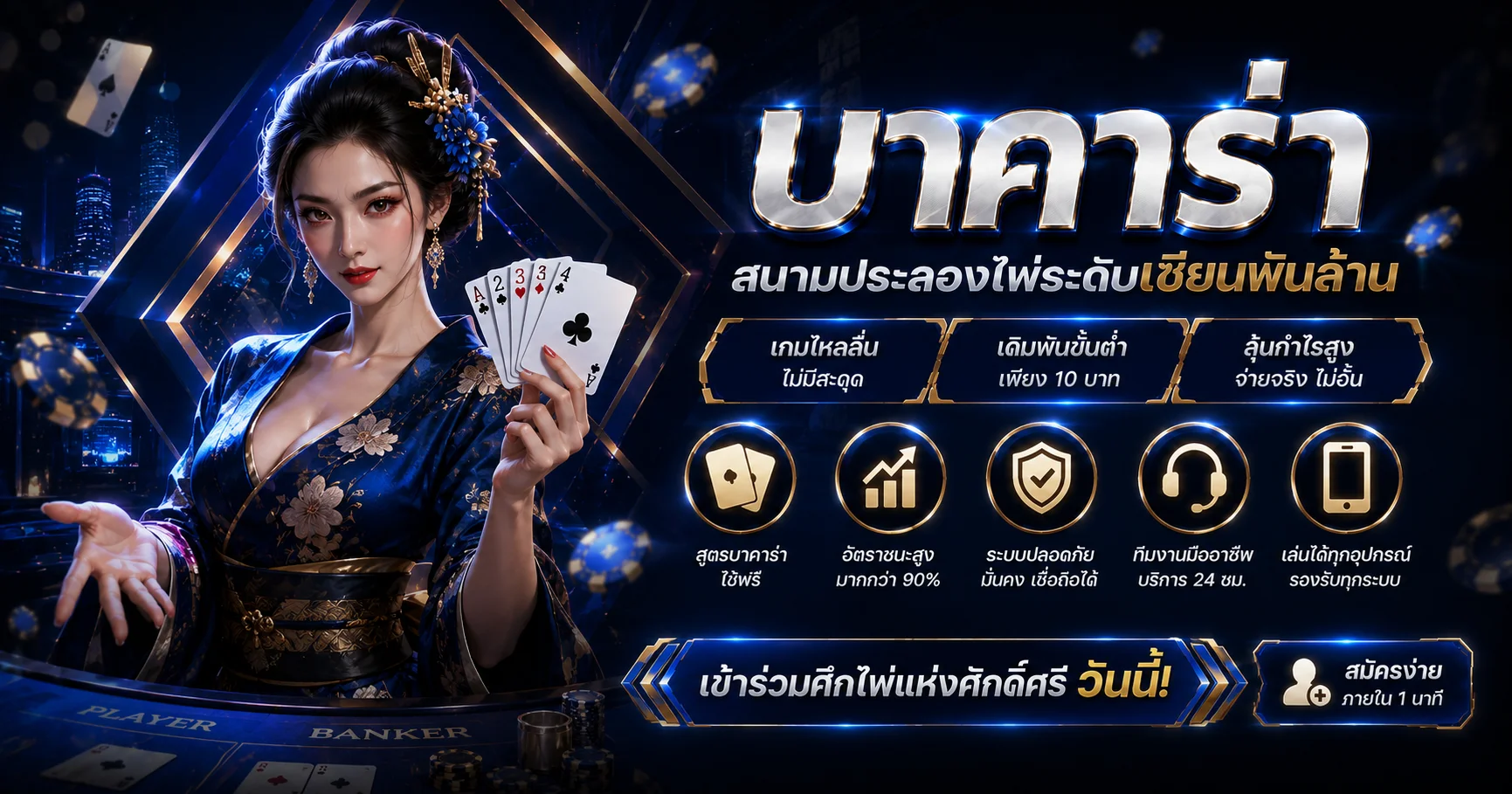 หน้าปกคาสิโนออนไลน์ SAMU28 บาคาร่าสดถ่ายทอดจากสตูดิโอจริง ดีลเลอร์สาวสวย